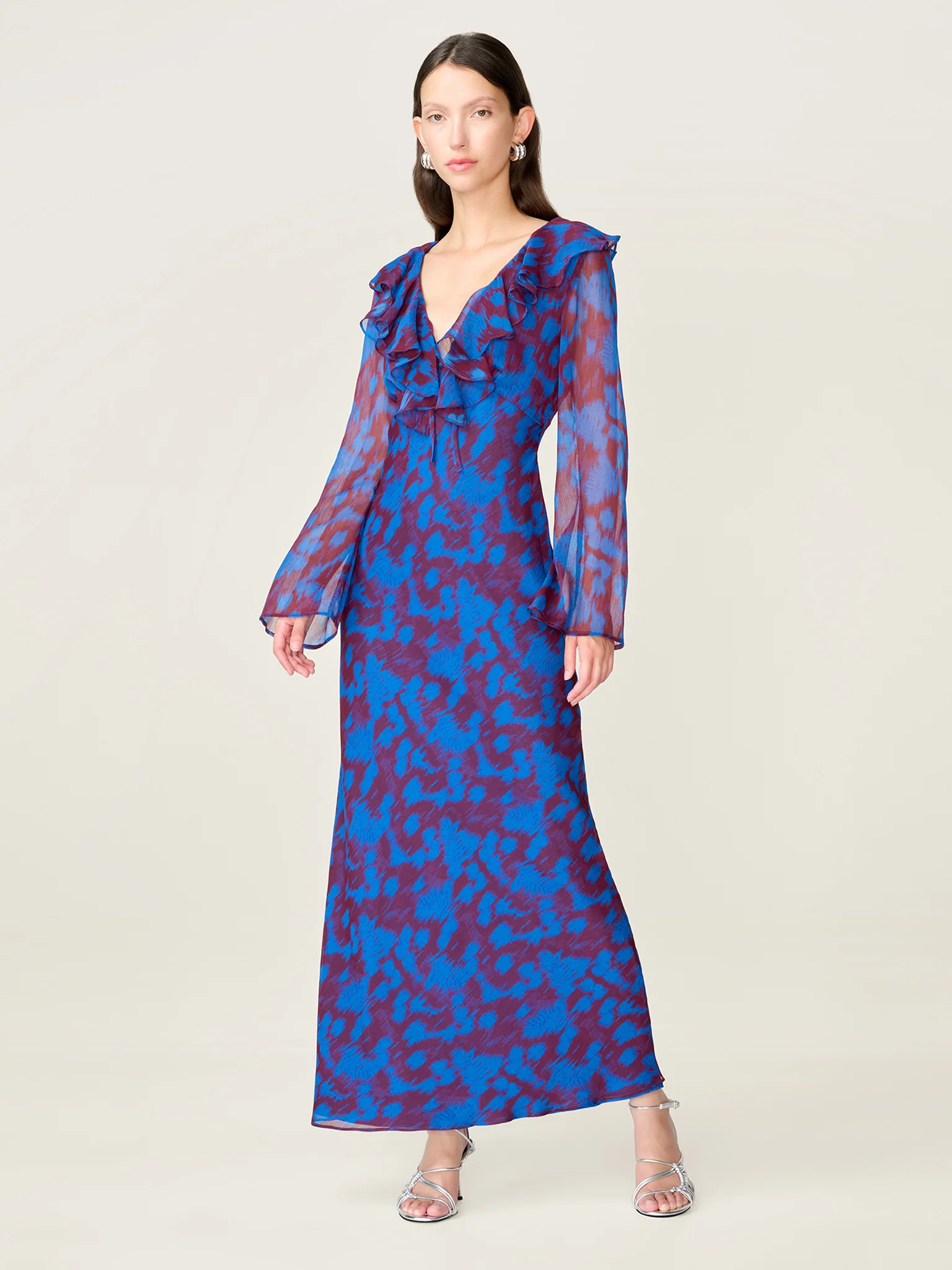 Yvette Dress in Wild Fern Print